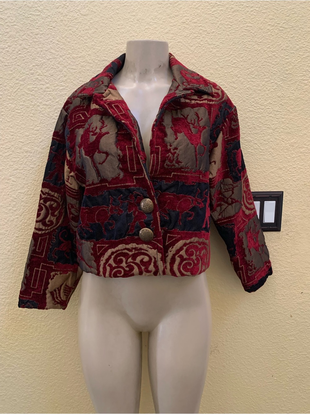 VTG Paco Soler Size Small/Medium Cropped Blazer Jacket